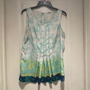 Pleated floral shirt